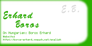 erhard boros business card